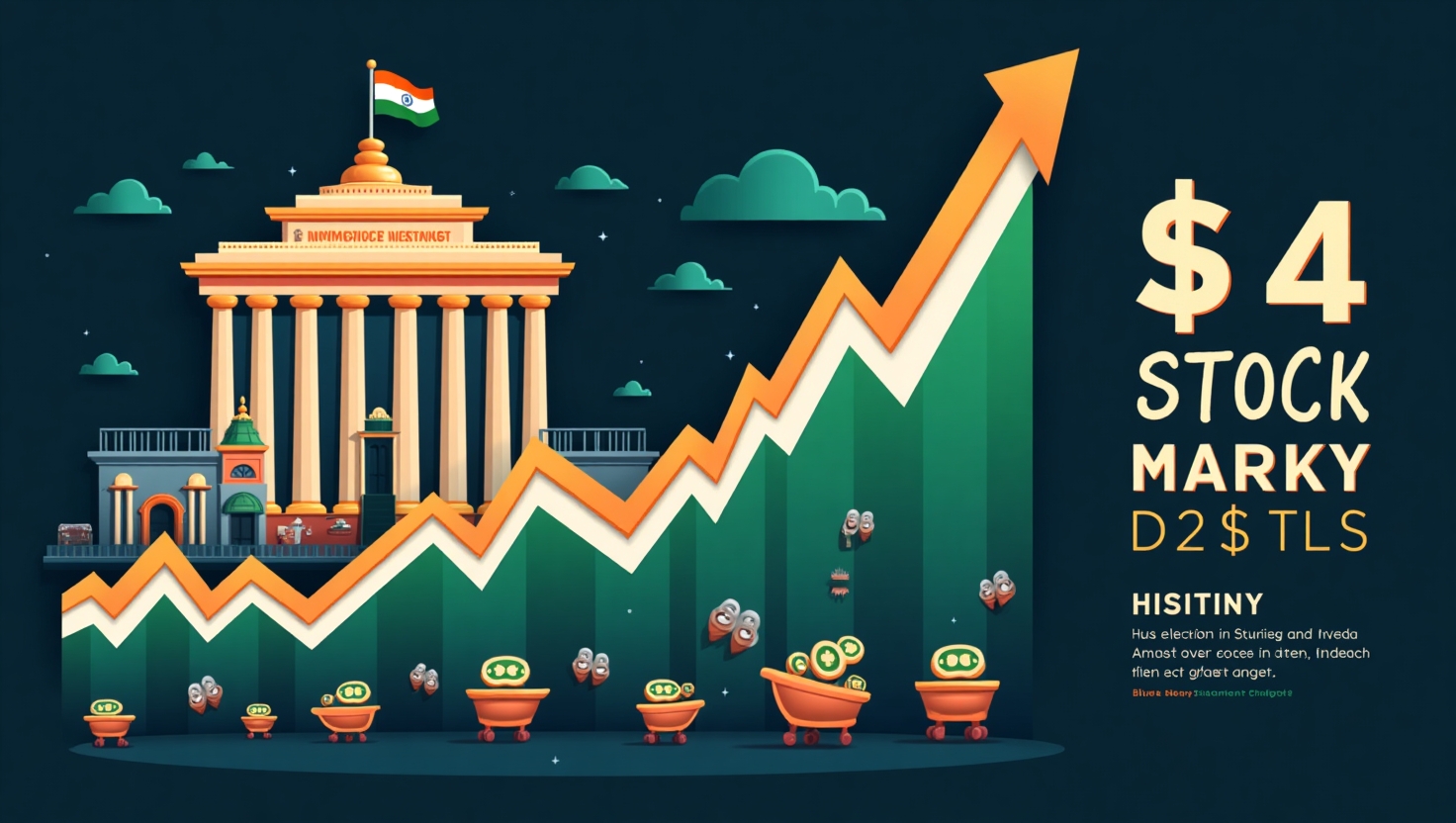 भारतीय शेअर बाजाराची ऐतिहासिक कामगिरी - Bombay Stock Exchange चा $4 ट्रिलियन मार्केट कॅप गाठलेला ग्राफ आणि इमारत
